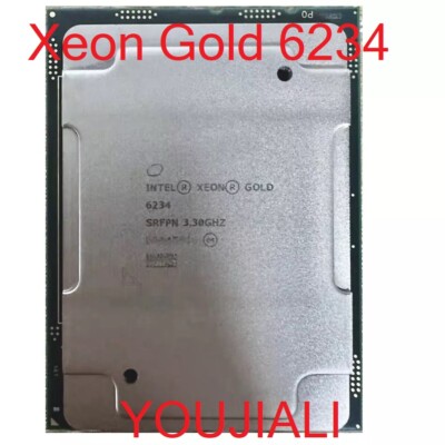 Intel Xeon Gold 6234 3.3GHz 8 Cores 16 Threads TDP 30W Processor LGA3647 CPU