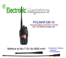 POLMAR DB-10 RICETRASMETTITORE DUAL TRIAL BAND VHF/UHF 10W VERSIONE EXPORT DUE A