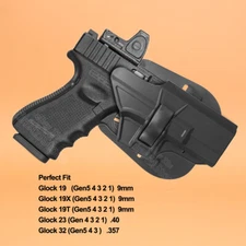 Tactical Holster OWB Fit Glock 19 Gen 1-5 G19 Gen5 MOS G19X Elite Force Glock 19