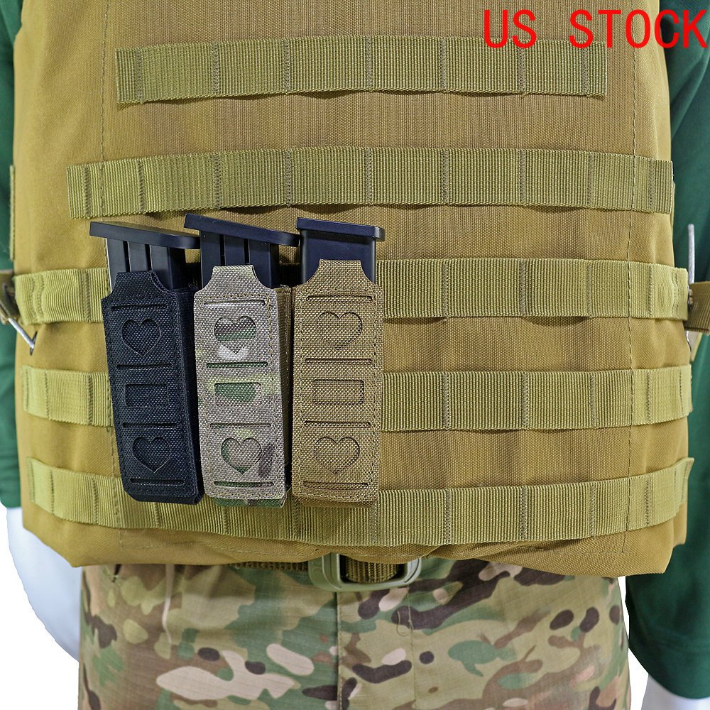 Molle Single Handgun Magazine Pouch Pistol Mag Holder Flashlight Tool Holster-image