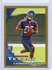 2010 TOPPS GOLD KAREEM JACKSON RC ROOKIE #2 TEXANS ALABAMA /2010