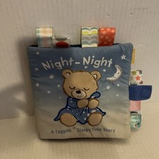 Taggies Starry Night Teddy Soft Book w/Crinkle Paper  Squeaker Baby Toy 6x6