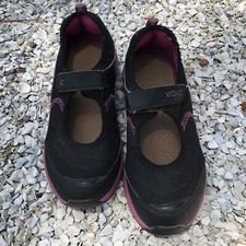 Vionic Action Sunset/9032 Women's Black/Pink Mary Jane Comfort Shoes Sz 6.5