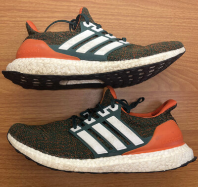 Adidas Ultra Boost 4.0  Miami Hurricanes Orange EE3702 Size 10.5 Mens Adidas Ultra Boost 4.0 Miami Hurricanes EE3702 Green Orange  main image 2