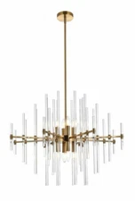 Foyer Living Dining Room Kitchen Island Sputnik Glass Chandelier 8 Light Fixture