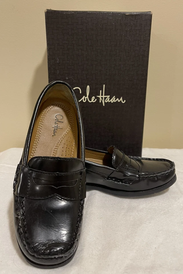 Мокасины Cole Haan Nike Air Pinch Penny для мальчиков ясельного возраста размер 12 хорошее состояние б/у - Изображение 2 из 4