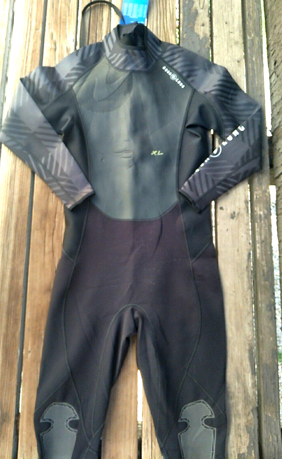 Aqua Lung Hydroflex Wetsuit Mens Full XL Black Dive Suit Back Zipper X