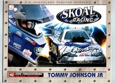 Tommy Johnson JR Hand Signed 8.5x11 Cardstock 2007 NHRA Snake Skoal Racing