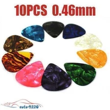 10X Acoustic Bulk Guitar Pick Plectrum Celluloid Electric Smooth 0.46mm ^58