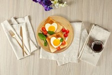 Linen Napkin Flax Linen Cloth Dinner Napkins Mitered Corners for Every Day Us...