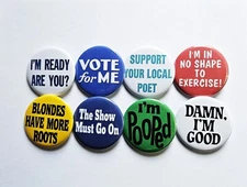 Vintage Reproduction Pinback Buttons Magnets & Bottle Openers. Set 32