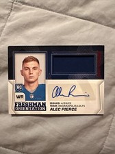 Alec Pierce 2022 Rookies & Stars Freshman Orientation Rookie RC Auto RPA 77/99