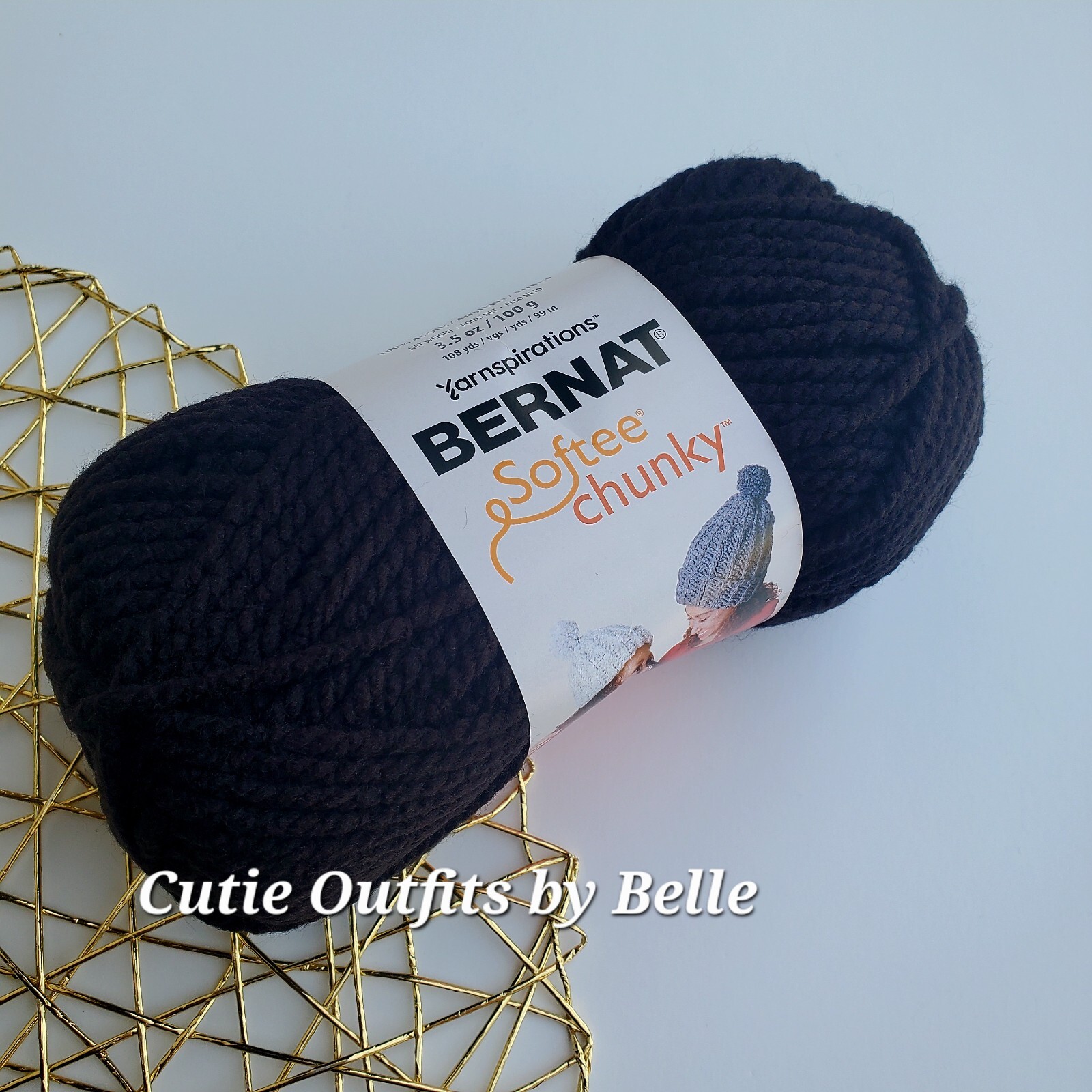Bernat Softee Chunky Filato Tweed #6 Super Bulky – 400g / 400m – 97% Acrilico 3% Viscosa – Grigio/Bordeaux
