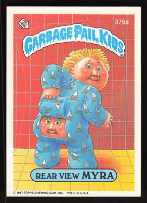 1987 Topps Garbage Pail Kids Series 9 OS9 #375b Rear View Myra