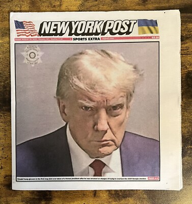 New York Post - Donald Trump Mugshot Newspaper - 8/25/2023 | eBay UK