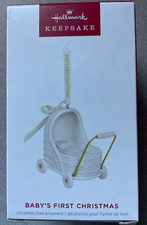 2024 Hallmark DATED Ornament - 'BABY'S FIRST CHRISTMAS' - Porcelain - New in Box