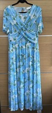 ASOS Size 18 Mesh Midi Dress Wrap Front Detail Blue Floral Bnwt BD1
