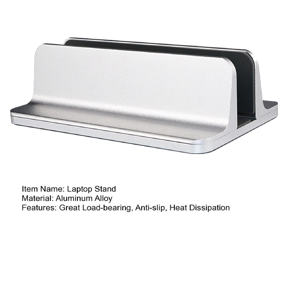 Vertical Laptop Stand for Cooling Anti-Slip Space-Saving Mount  
