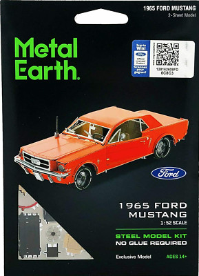 Fascinations Metal Earth 1965 Ford Mustang Red 3D Metal Model Kit MMS056C 1:52