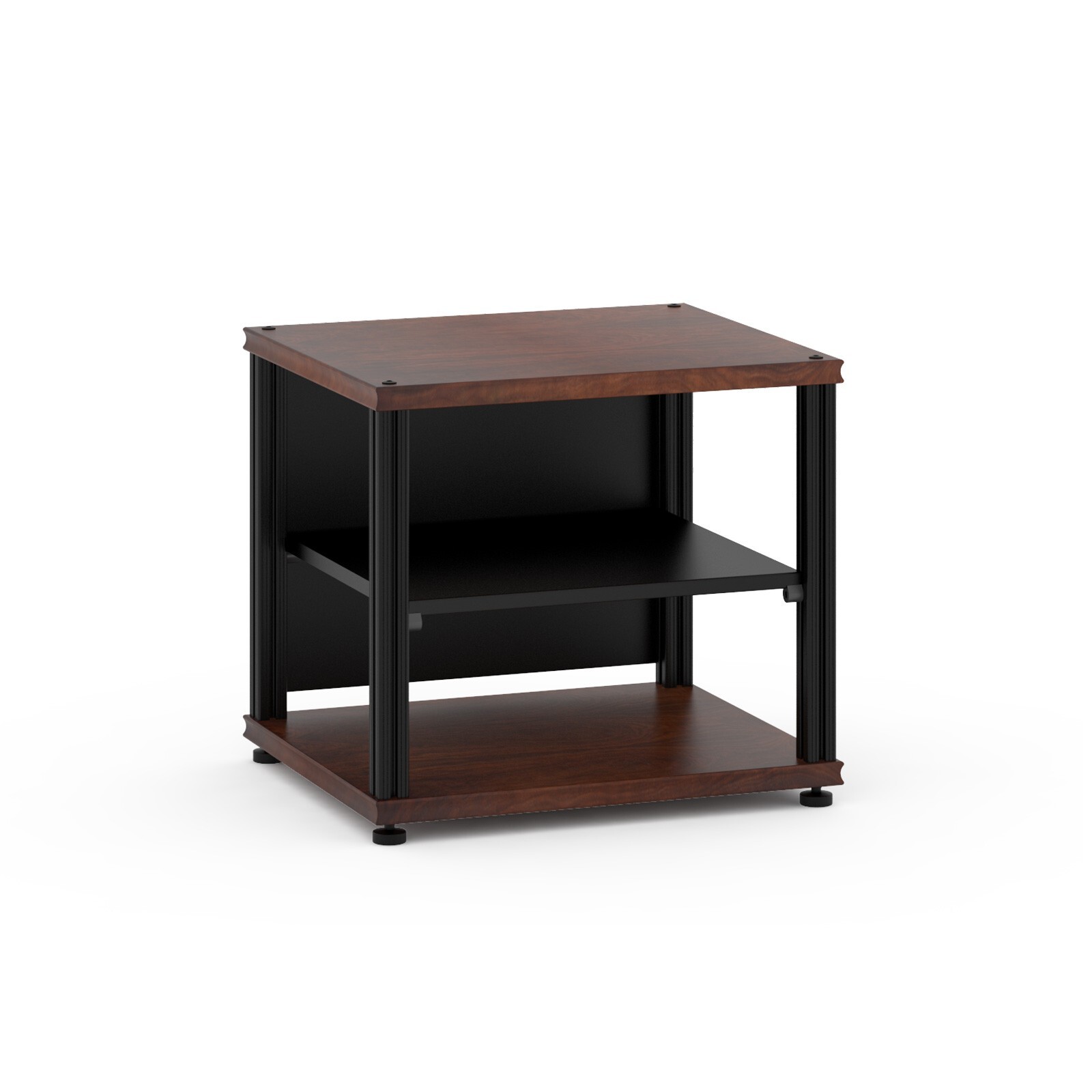 Salamander Synergy S20 3-Shelf Audio Rack - Walnut Shelves, Black Posts