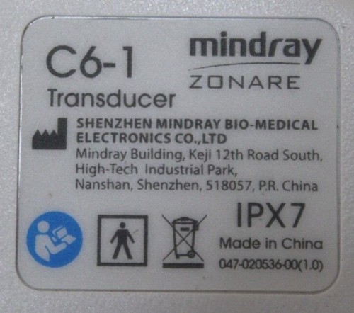 Transductor de ultrasonido Mindray Zonare C6-1 - Imagen 2 de 5