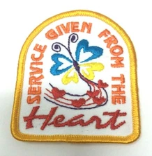 PATCH GSA Girl Scouts Service Given From the Heart Butterfly Hearts 