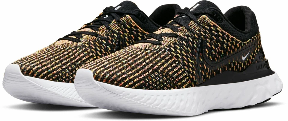 Nike Men's React Infinity Run Flyknit 3 Multi Color Black Running Shoes 2022 NEW - Image 3 of 4