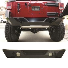 For 18 Jeep Wrangler Jl Full Width Rear Bumper Rock Crawler Tabs Black Textured
