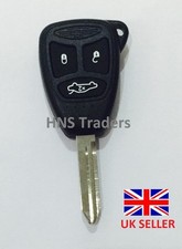 New for Chrysler Jeep Dodge  3 Button Remote Key Case with uncut blade + logoA48