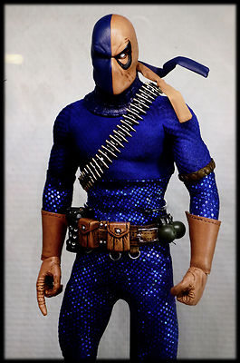 Custom Deathstroke Head Sculpt Unpainted 1/6 scale From Batman Arrow DC Univer.