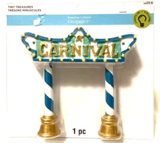 Tiny Treasures Shoreline Carnival Pillar Entrance LIGHTS Sign Village Dioramas