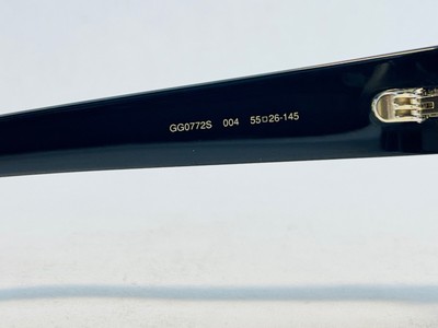 GUCCI 0772 Black Hexagonal Geometric Logo Gg0772S 004 Retro  display picture 1