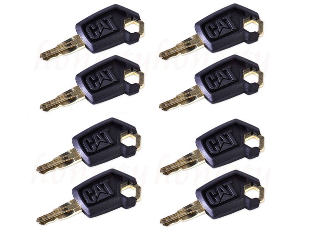 QWORK 5P8500 Cat Keys, 10 Pack Ignition Keys For Caterpillar Heavy Equipment