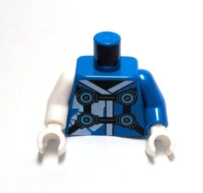 Lego - Minifigure Torso - White Blue, Robe, Armor, Gloves