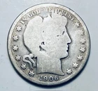 1906 "O" Barber Silver Half Dollar