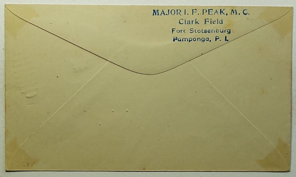 1932 Filipinas Primer Vuelo Ejército de Estados Unidos Cuerpo Aéreo Fort Stotsenburg a Mt. Provincia Foto 2 de 2