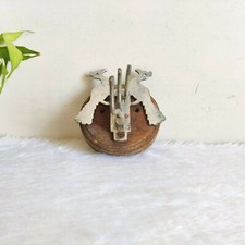 Vintage Brass Peacock Bird Design Wall Hanger 3 In 1 Hook Rare Collectible M443