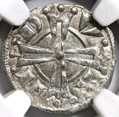 Raymond V France Provence NGC AU 55 Silver Denier Knights Templar Crusader