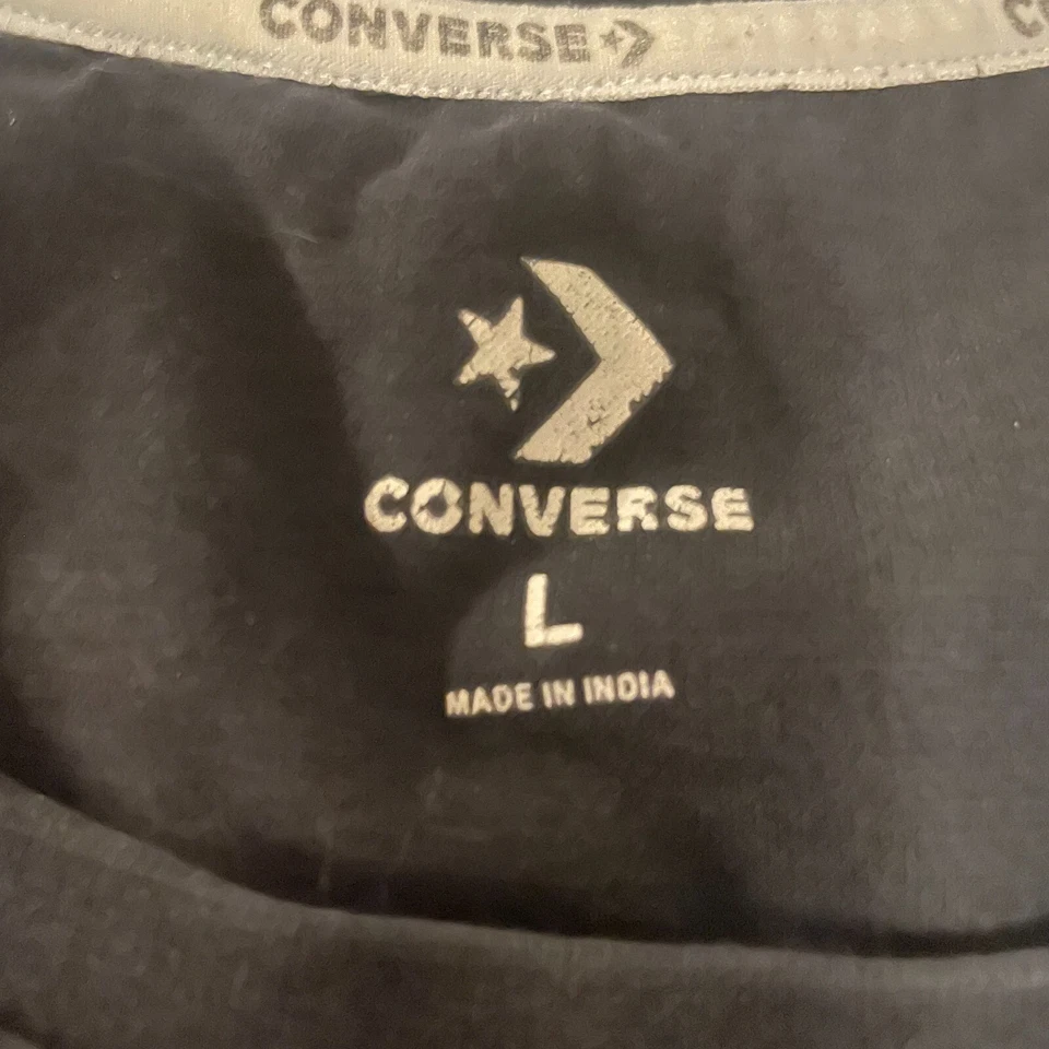 Converse Shirt L Black Short Sleeve Skateboard Outdoors Tee - Image 2 of 4