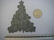 TatteredLace CHRISTMAS TREE DIE Rare Intricate Decorative Metal Die10cmx8.5cm EC