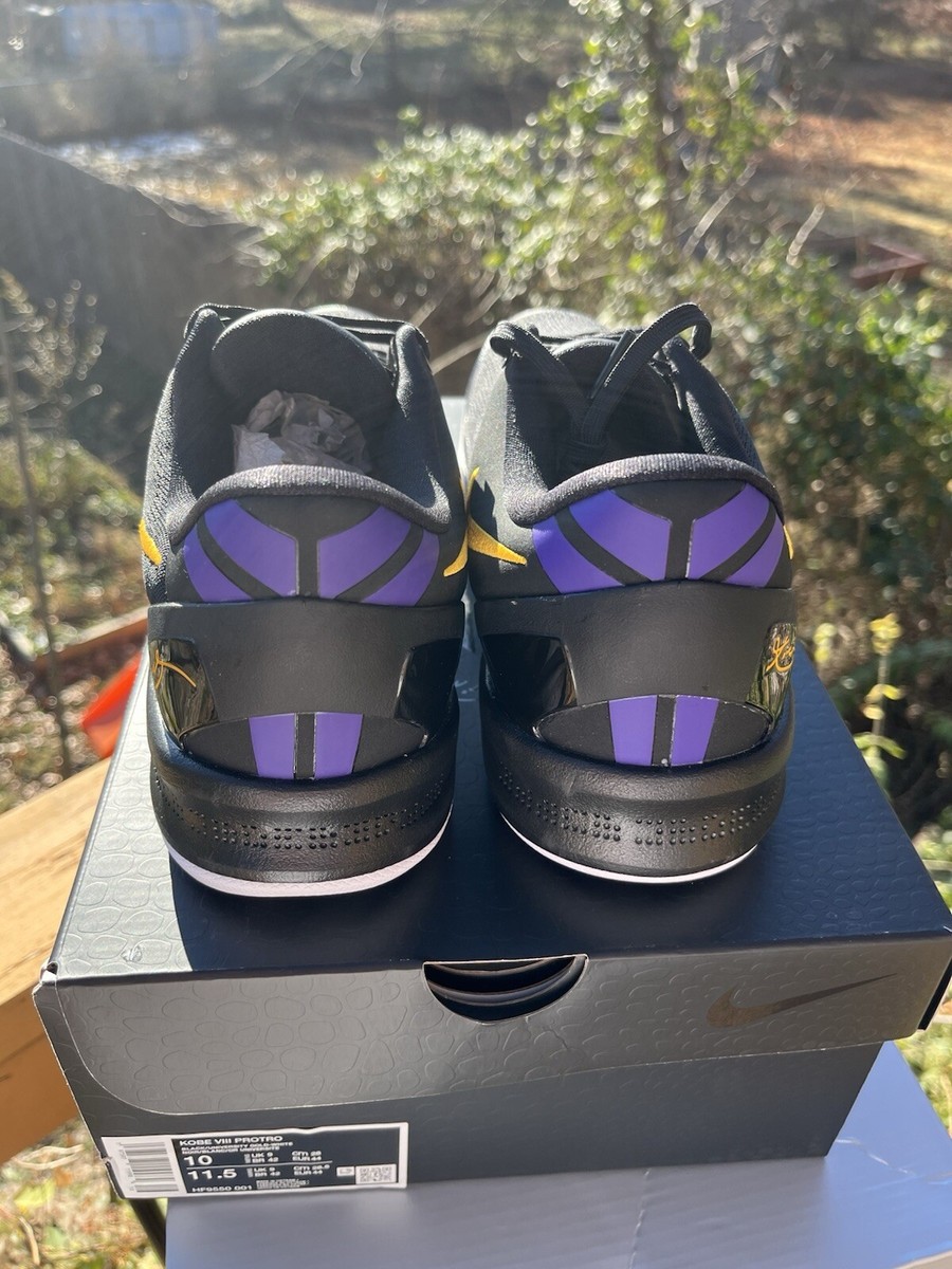 Nike Kobe 8 Protro Lakers Black Purple Gold White Size 10.5
