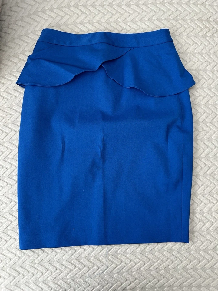 Express - Traje Falda Peplum - Azul - Talla 0 y 2 Foto 3 de 4