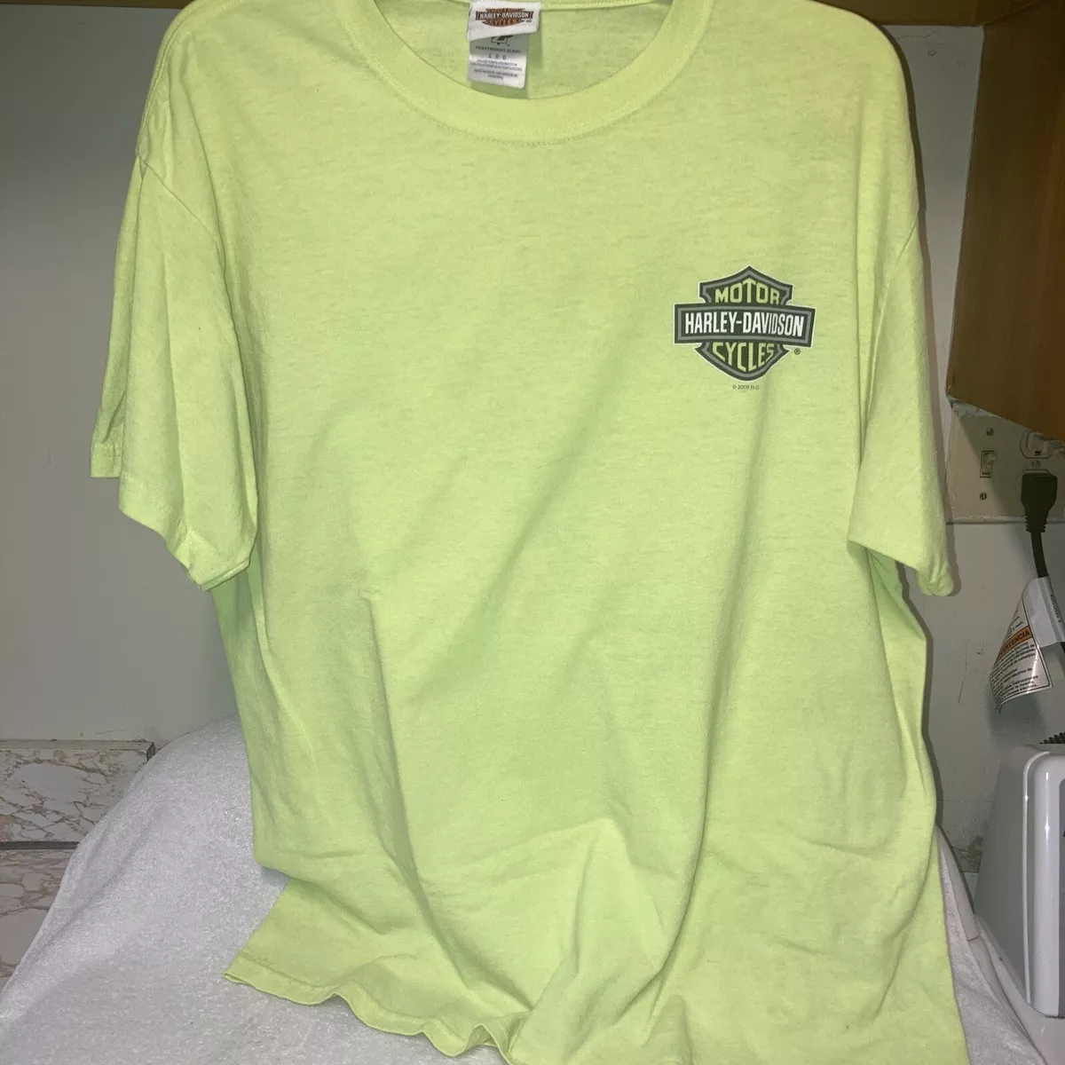 Harley Davidson Neon T-shirt Size L