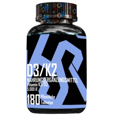 DR. JOKAR Vitamin D3 K2. hochdosiert 5000 IE + MK7 vegan 180 Kapseln ohne Zusatzstoffe