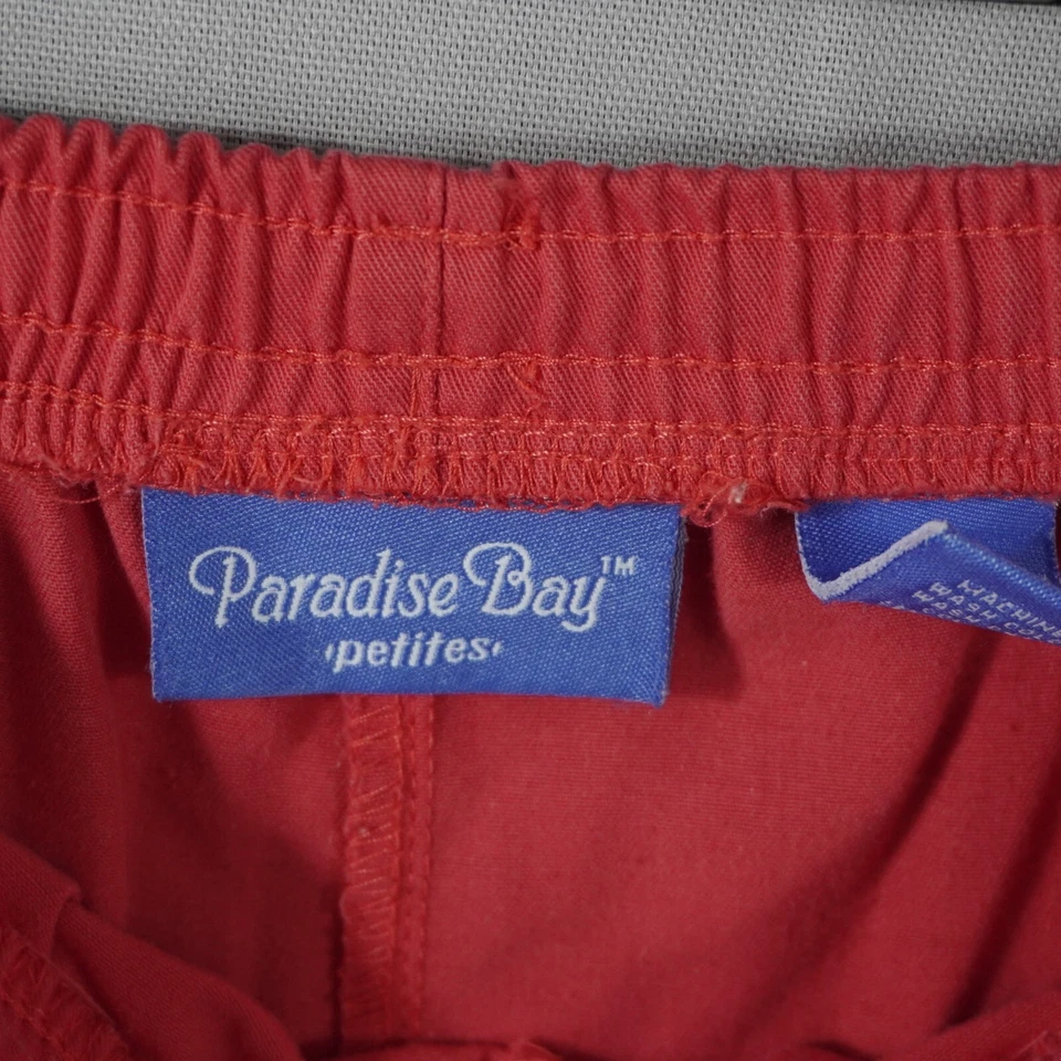 PARADISE BAY petites PS red Pull On Elastic  Mom Shorts - Image 2 of 4