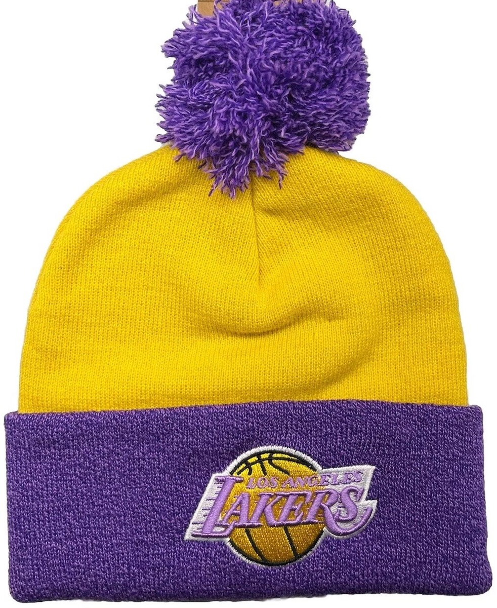 ミッチェル&ネス Mitchell & Ness 【 Los Angeles Lakers Team Pom Beanie Mens 】 メンズ MITCHELL & NESS NBA LOS ÁNGELES LAKERS Mens Cuffed POM BALL