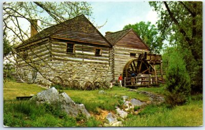 #ad Postcard Founded Old Water Mill in Steeles Tavern Virginia $3.46