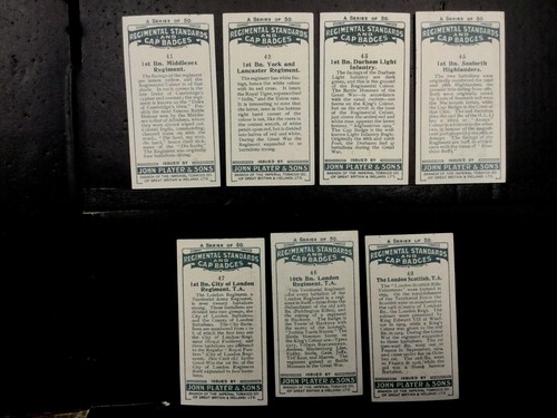 Cigarettes Cartes Régimentaire Anglais Normes Et Casquette Insigne 27 Sur 50 Joueur 1930 - Photo 6/6