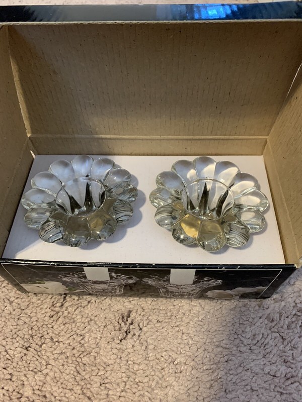 Forever Crystal Candlestick Votive Holders Candle Set 315160 Elegant Glass