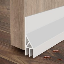 Door Draft Stopper for Bottom of Door, Self-Adhesive 1 pack, White